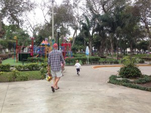 Wonderful parks in Lima with well-maintained playground equipment and manicured plants!
